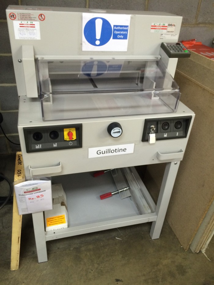 Ideal 4850-95 EP Guillotine serviced